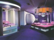 Joe Colombo (designer and client), Visiona I, bedroom-living room, Milan, Italy, completed 1968.