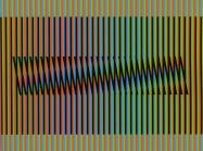 Carlos Cruz-Diez, Chromatic Induction at Double Frequency. A for Wörn, from Reflections on Color