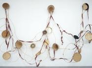 Acaye Kerunen, Kakare, 2021, Mixed media, 370 x 860 x 50 cm (145 5/8 x 338 5/8 x 19 ¾ in.)
