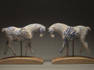 Amy Laugesen, SUN & MOON, Ceramic (set of 2) 18 x 16 x 6.5 in. each.