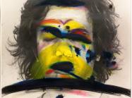 Arnulf Rainer, Face Farces: Farbstreifen, 1972.
