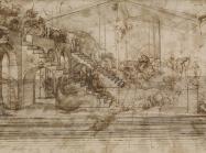 Leonardo, study for the unfinished Adoration of the Magi , ca. 1481.