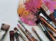 brushes and palette 