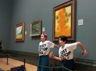 Just Stop Oil's protest at the National Gallery.
