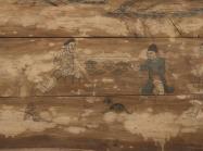 Chinese, Liao dynasty, 907–1125, Coffin box panel: Arranging an Outdoor Banquet