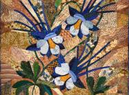 Yadi Flannery, Mountain Columbine, quilt art, 52”x 50”, circa 2005.