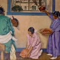 Walter Ufer, Thanksgiving Time, 1927, oil on canvas, 30 x 24 in. Collection of Klauer Manufacturing Company. 
