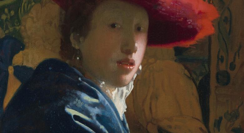 Johannes Vermeer, Girl with a Red Hat, 1665-67, oil on panel, National Gallery of Art, Wikimedia Commons