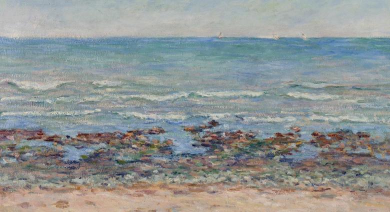 Plage de la Côte Normande. Blanche Hoschede-Monet (1865-1947). Early 20th century. Oil on Canvas. Musée Blanche-Hoschedé-Monet. Credit: Musée Blanche-Hoschedé-Monet.