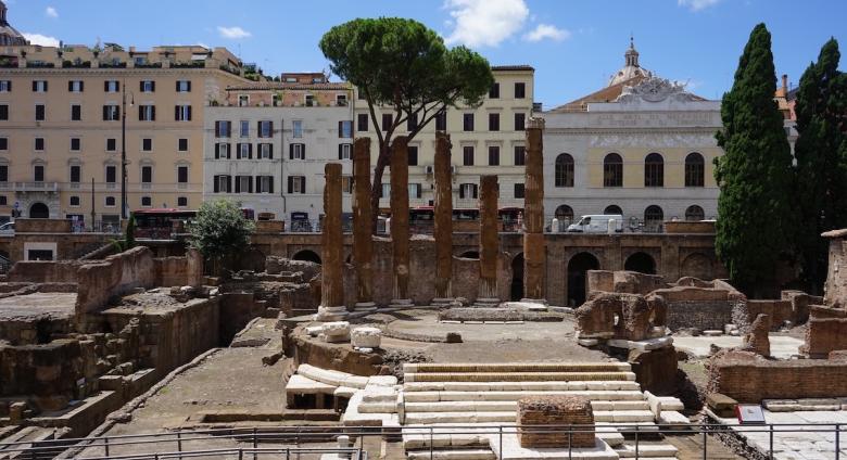 The circular Temple B, vowed by Quintus Lutatius Catulus