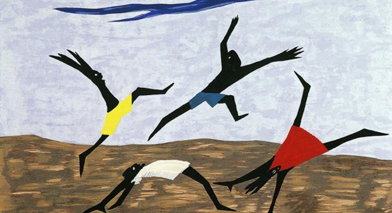 Jacob Lawrence, Harriet Tubman Series (Panel #4), 1940. Tempera on hardboard, unknown dimensions, Hampton University Museum, Hampton, Virginia.
