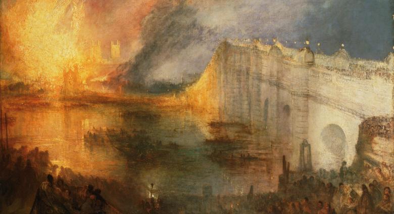 The Burning of the Houses of Lords and Commons, c. 1835, oil on canvas, Philadelphia Museum of Art