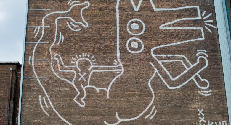 Keith Haring mural, 1986.