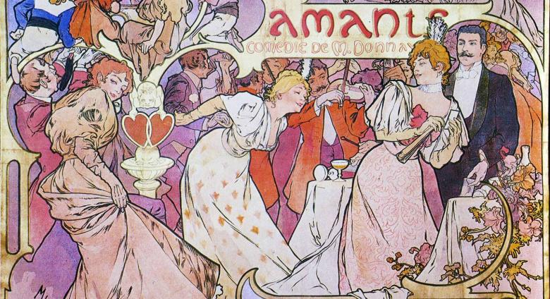 Alphonse Mucha - Amants, 1895.