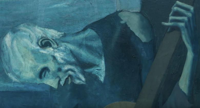 Detail of Picasso's "Old Guitar Player"