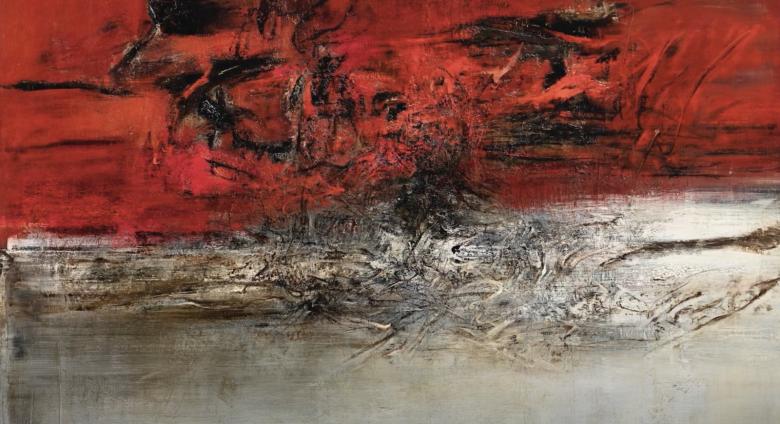Zao Wou-Ki detail of painting modern art