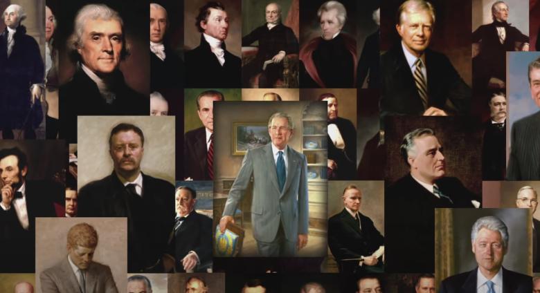 Collage of presidential portraits