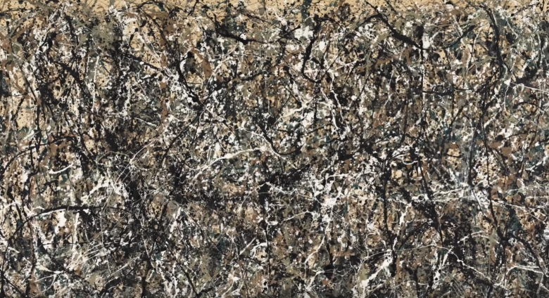 Detail of Jackson Pollock painting
