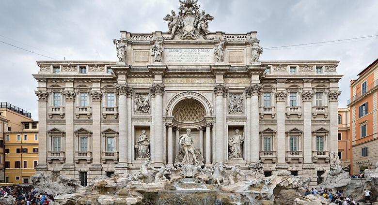 The Trevi Fountain in Rome, Italy