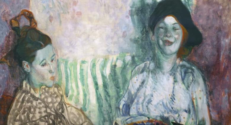 two women painting 