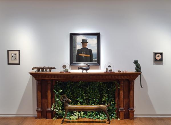 Installation view, Magritte and Les Lalanne: In The Mind's Garden, Di Donna Galleries (New York) in collaboration with Ben Brown Fine Arts (London). 