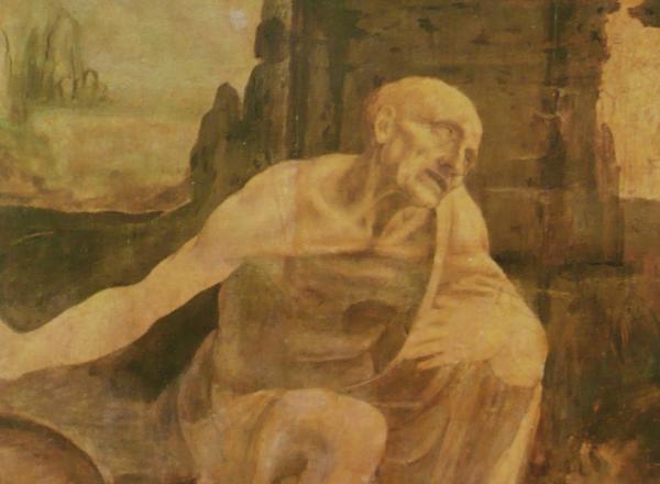 Leonardo da Vinci, Saint Jerome (detail)