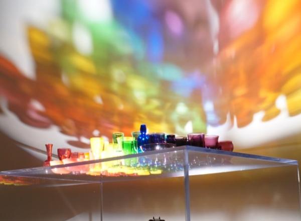 A Rainbow Like You installed in the exhibition Katherine Gray: (Being) in a Hotshop at the Toledo Museum of Art