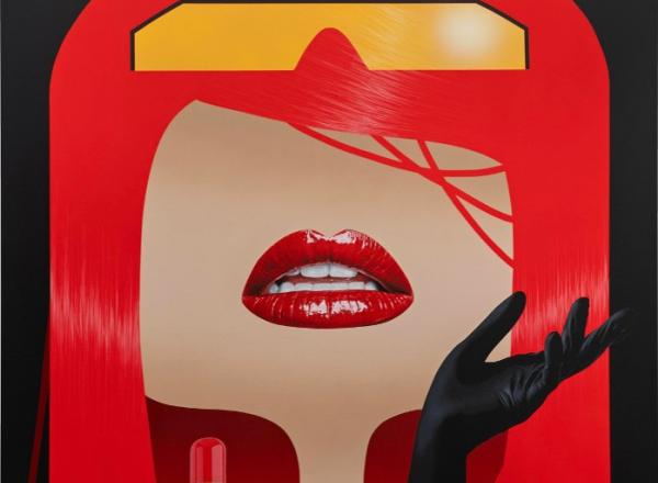 Oli Epp, Aspirin, 2023. Oil and acrylic on canvas. 78 3/4 × 70 7/8 inches (200 × 180 cm). Courtesy the artist and Semiose, Paris 