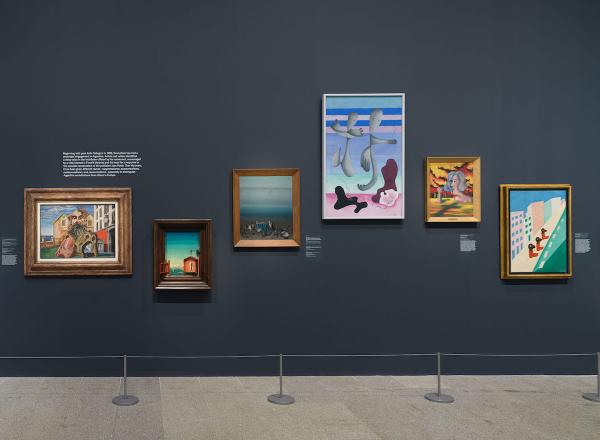 Installation view Surrealism Beyond Borders.