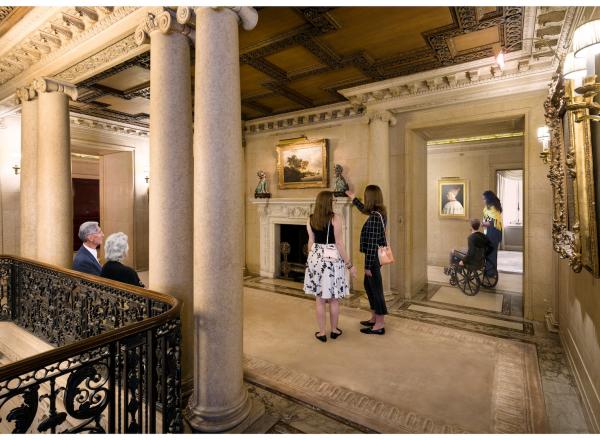 The Frick Collection's second-floor landing, which leads to a series of of new galleries for the display of small-scale objects from the permanent collection.