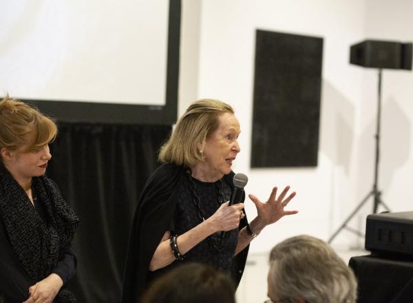 Rosa de la Cruz during a screening of Ana Mendieta documentary at the de la Cruz Collection, September 27, 2019