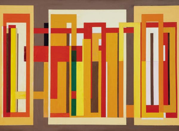Otto Bach (1909–1990, American), White Scantling Frame Abstraction, c. 1965