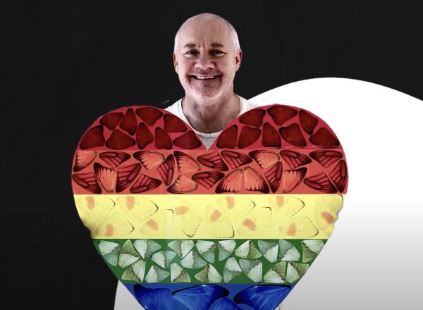 Damien Hirst with heart
