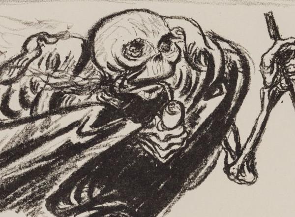 Ernst Barlach (1870-1938), Wandering Death, 1923. Lithograph.