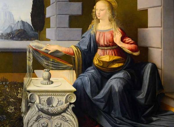 Leonardo da Vinci the Annunciation