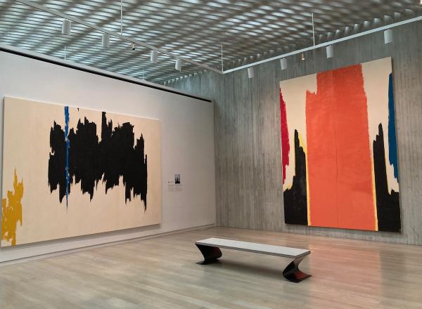 Installation view of the Clyfford Still Museum
