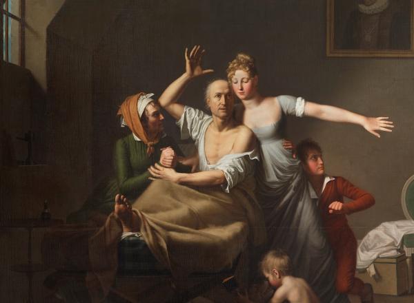 Hilaire Le Dru French, 1769-1840 Indigence and Honor 1804 Oil on canvas 212 × 280 cm (83 1/2 × 110 1/4 in.) The Horvitz Collection, Wilmington Obj: 273753