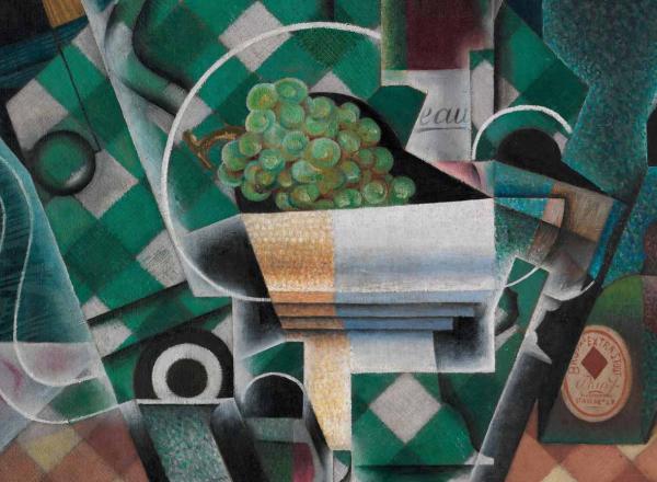 Juan Gris, Nature morte à la nappe à carreaux (Still Life with Checkered Tablecloth), 1915