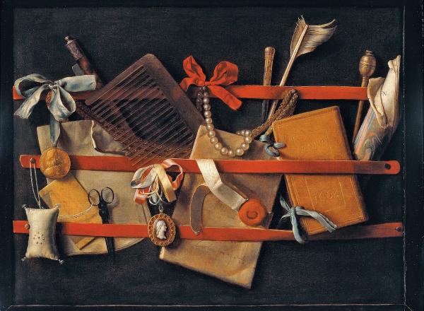 Still-Life, 1664 by Dutch painter Samuel Dirksz van Hoogstraten