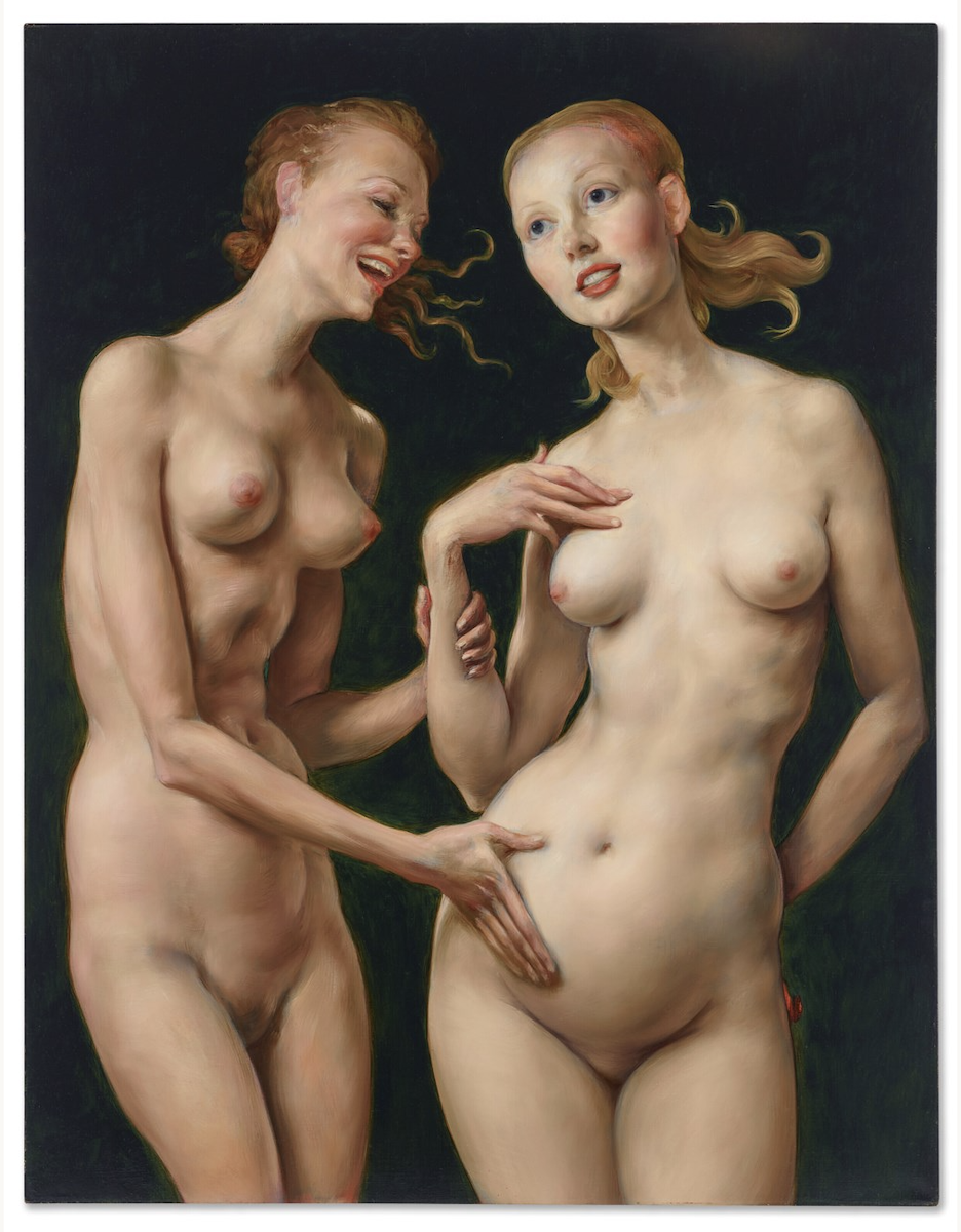 John Currin, Nice 'n Easy, 1999. Oil on canvas, 44 x 34 in. / 111.8 x 86.4 cm. Courtesy Christie’s
