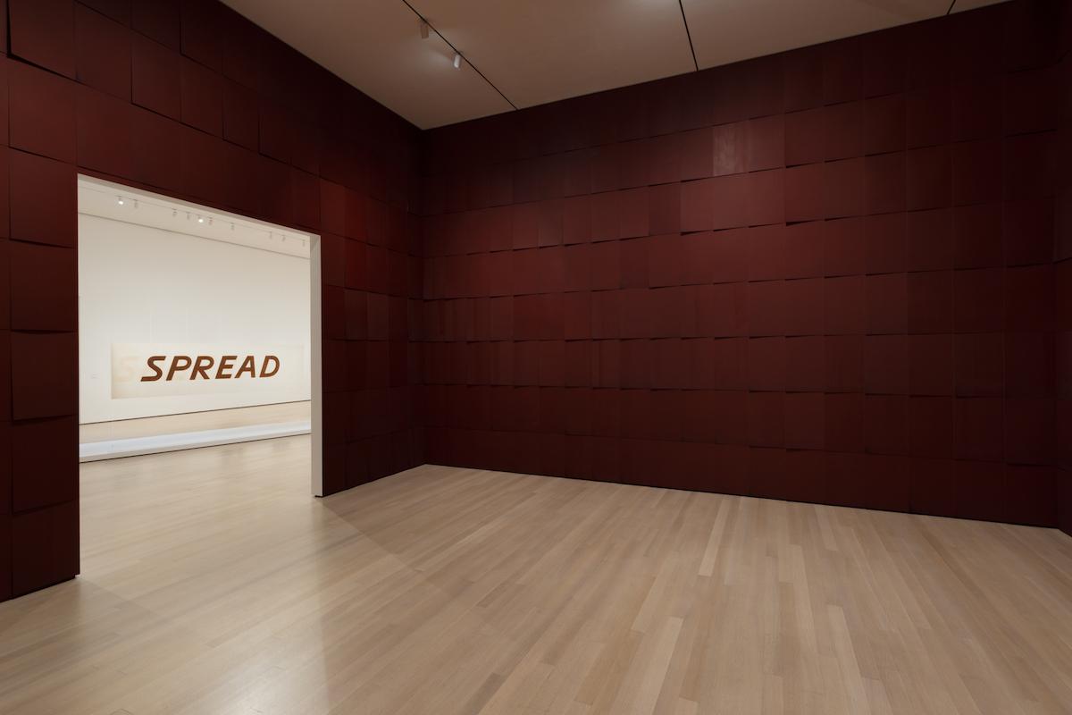 Installation view of ED RUSCHA / NOW THEN, on view at The Museum of Modern Art from September 10, 2023 through January 13, 2024. Photo: Jonathan Dorado