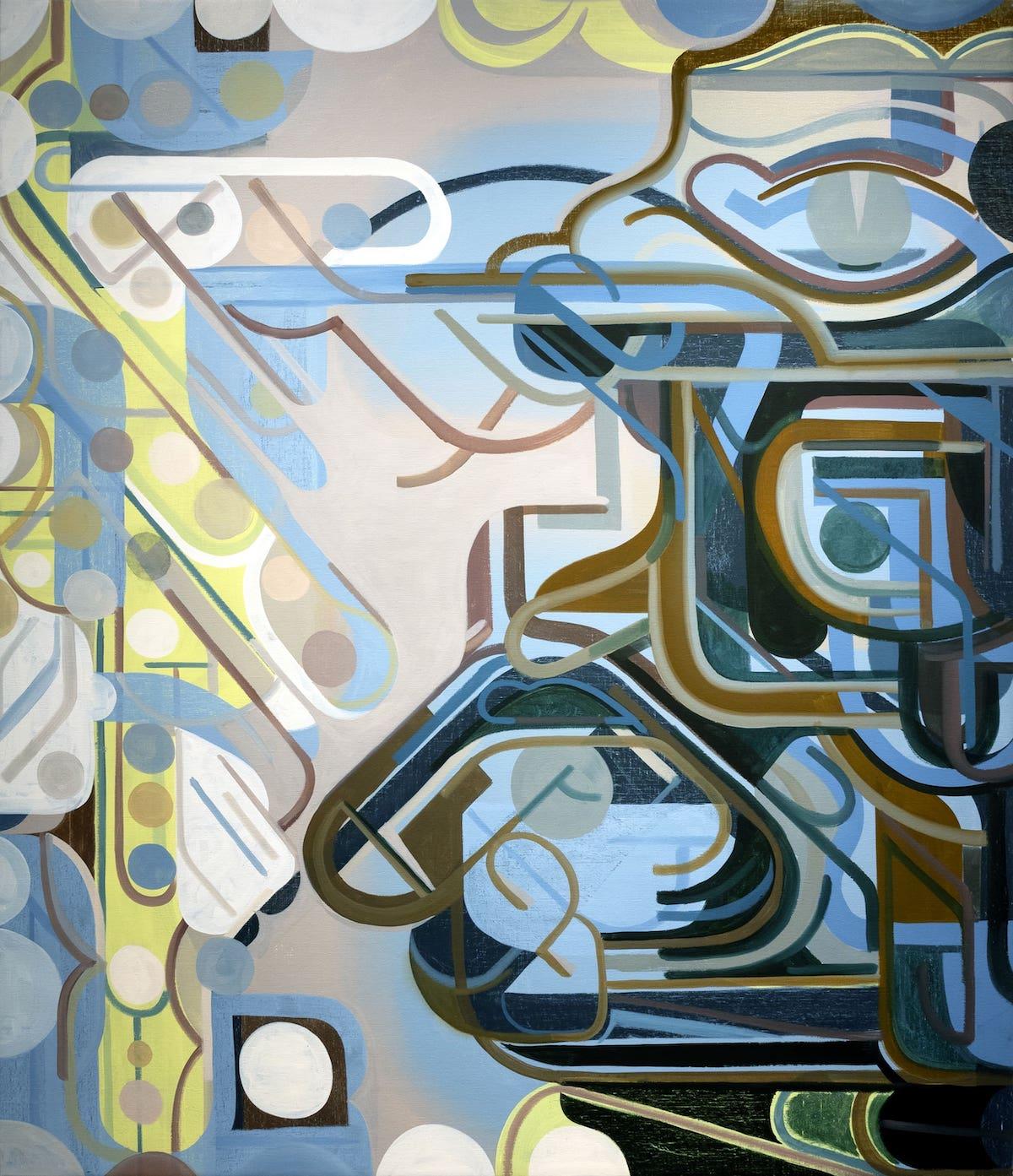 Tom Burckhardt, Pave The Way, 2023. Oil on linen, 64 by 55 inches