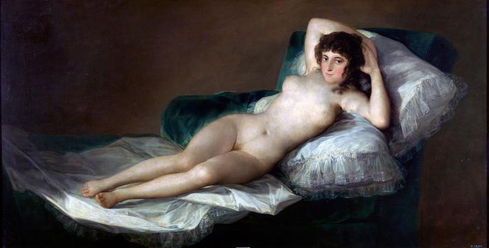 Francisco Goya, La maja desnuda, c. 1795 - 1800. Oil on canvas. Museo del Prado, Madrid.
